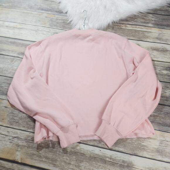 Public Library NWT Le Papillon The Butterfly graphic crop sweatshirt woman sz M - Picture 4 of 7